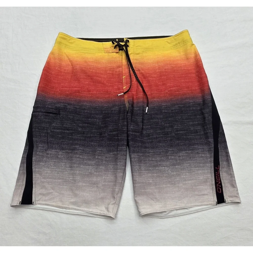 O'Neill Superfreak Multicolored Board Shorts Men's Size 34